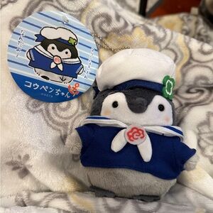 Sailor Penguin Plush Toy with Blue Outfit